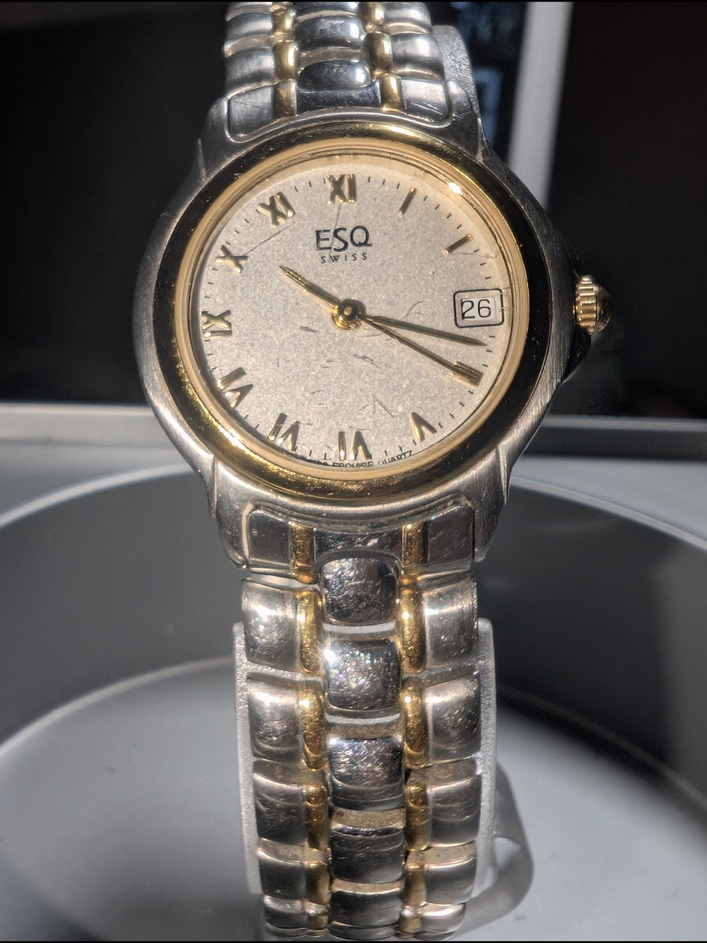 Two-Tone Women's ESQ by Movado Mother Of Pearl Dress Watch – Silver and Gold